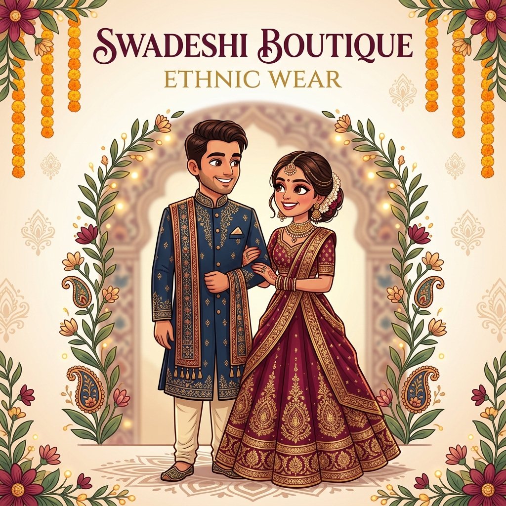 Couple in traditional ethnic wear